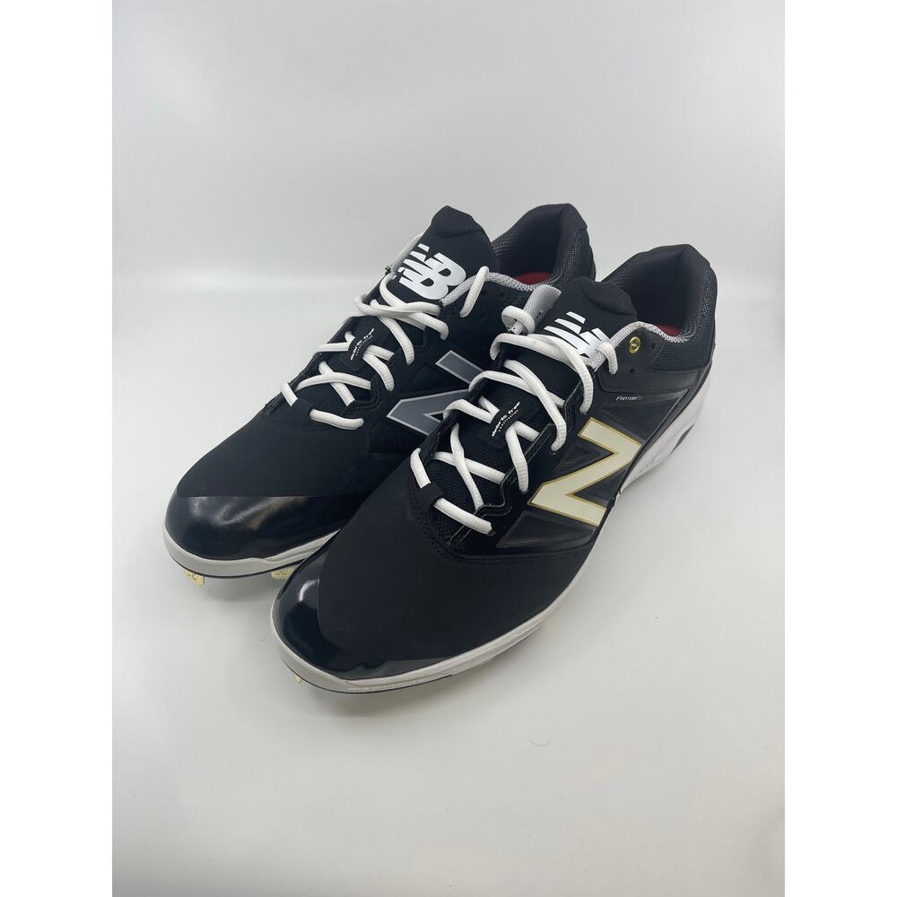 NEW BALANCE - BLACK/WHITE LOW 4040V3 BASEBALL SPIKES (L4040BK3) Size 16